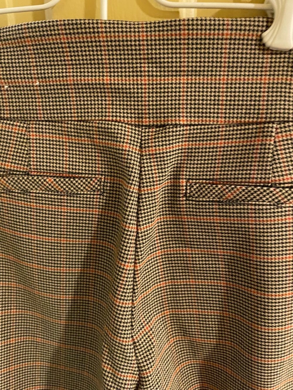 Plaid Pull-On Dress Pants in Brown and Black Anne Klein